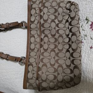 Coach Brown Patterned Tote Bag